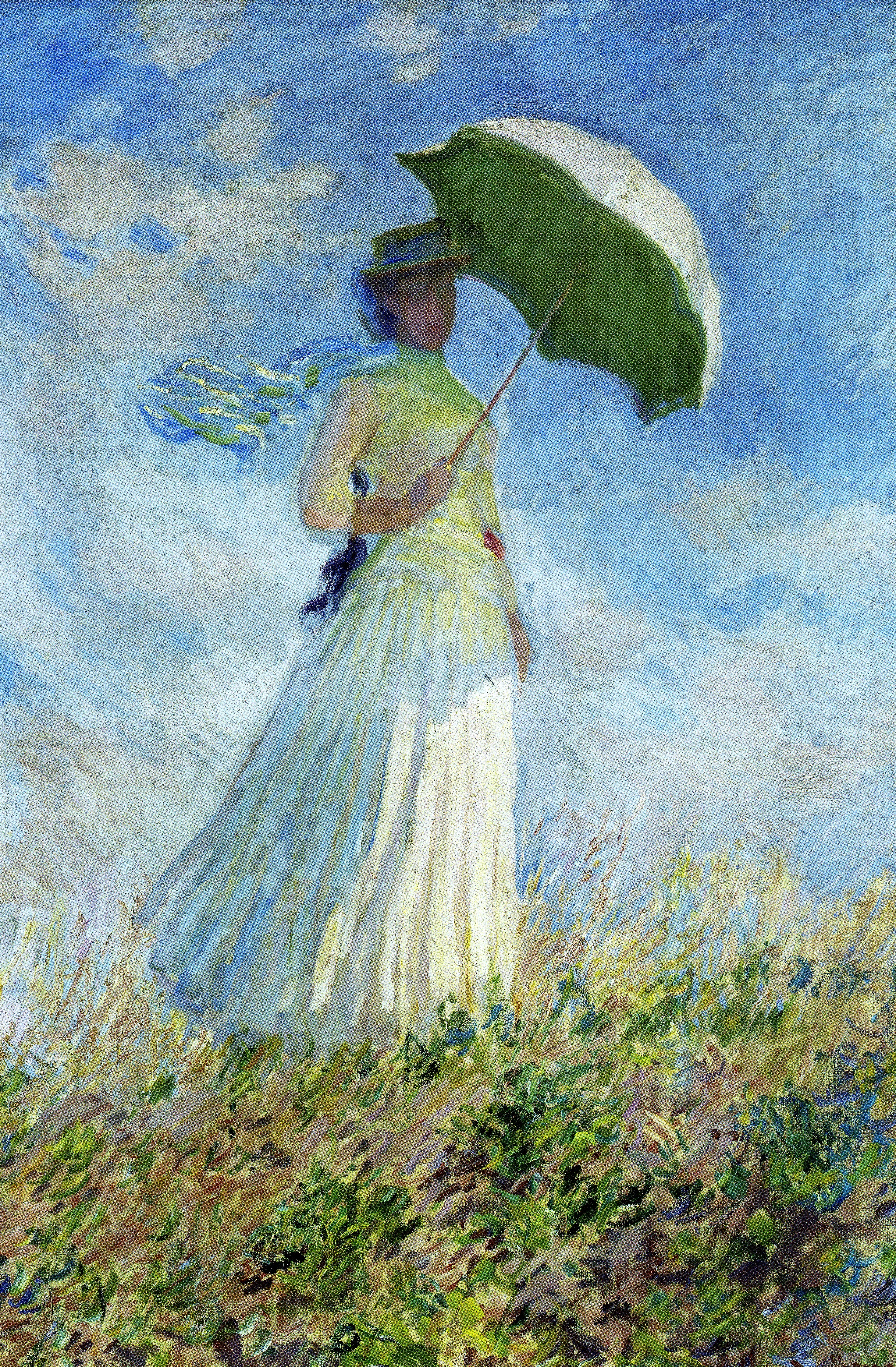 モネ　日傘の女